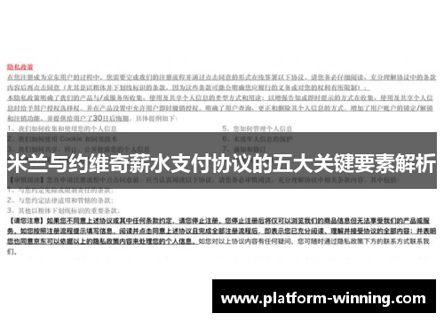 米兰与约维奇薪水支付协议的五大关键要素解析